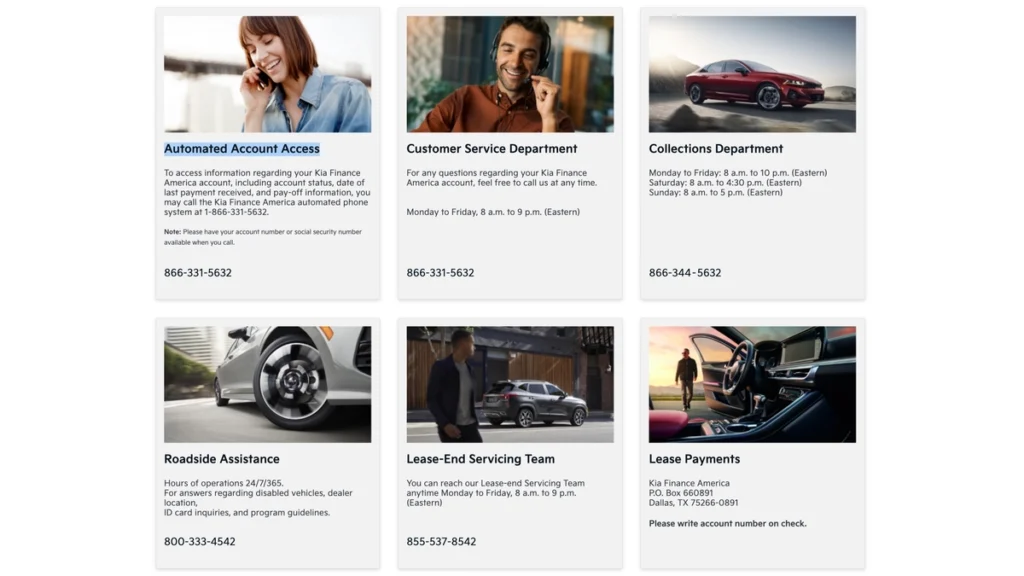 Kia Finance 24-hour customer service